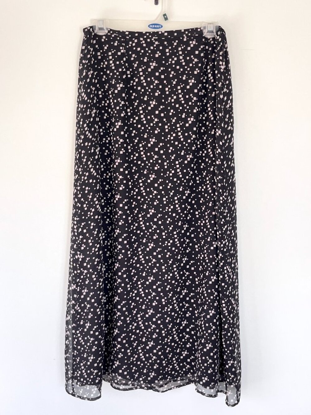 Vintage Silk Patterned Maxi Skirt